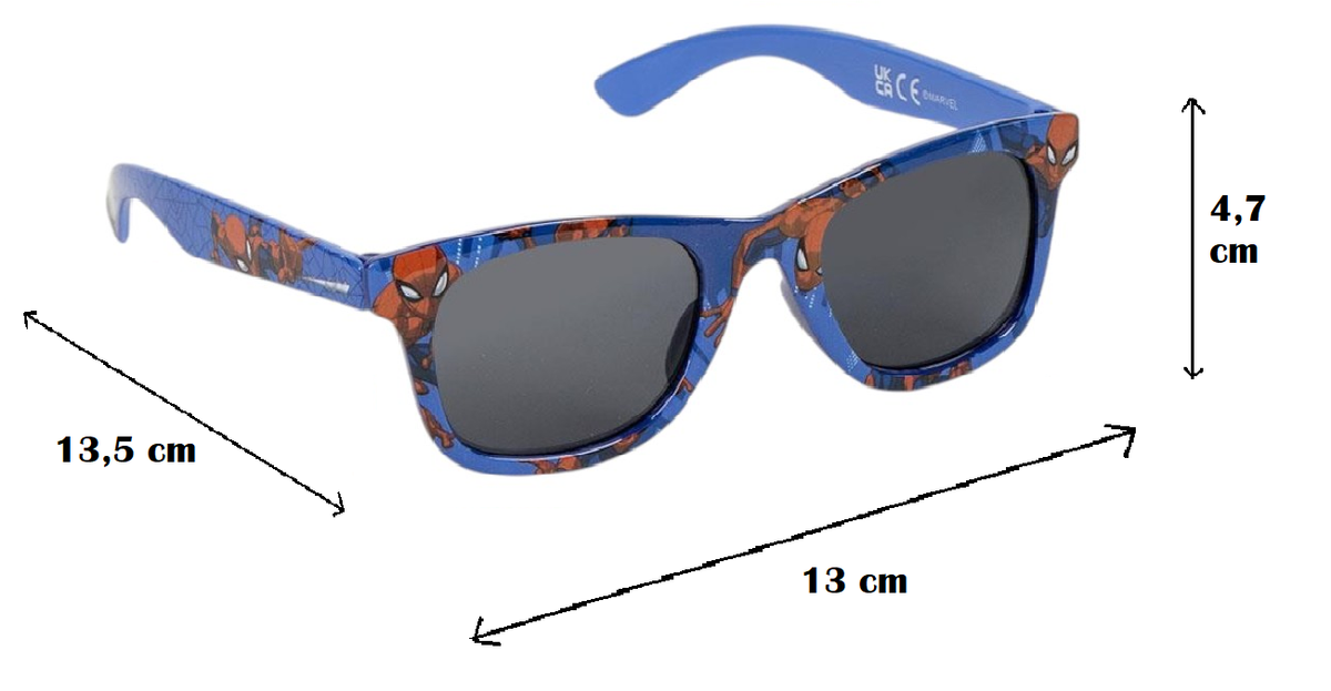 Occhiali da Sole Spiderman MARVEL con Custodia Lenti Rettangolari Filtro Uv400 - 2823-2