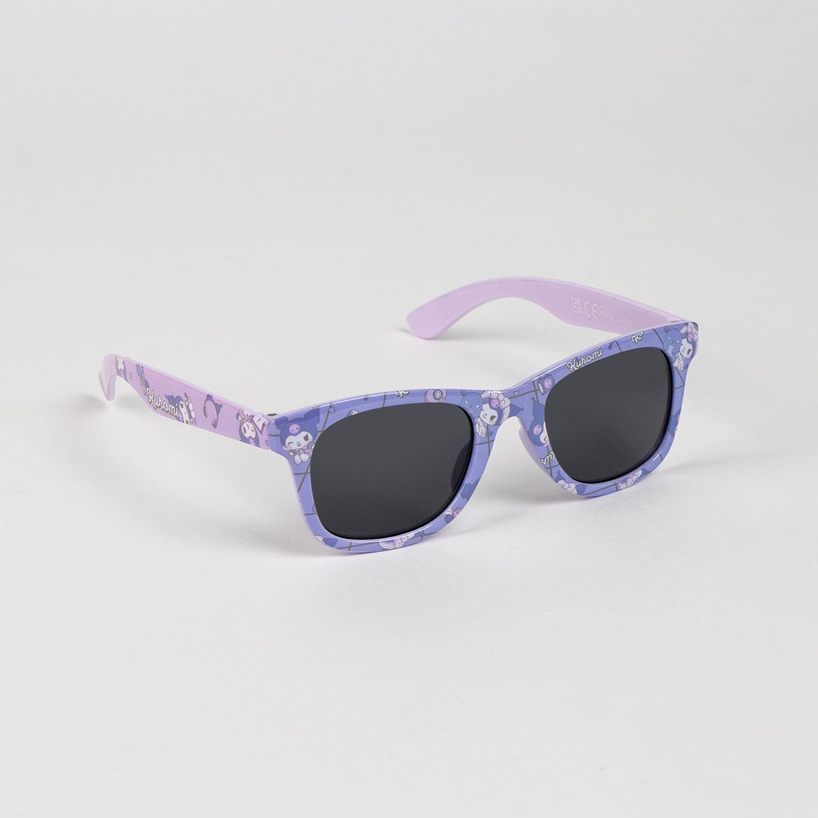 Occhiali da Sole Kuromi Sanrio con Custodia Lenti Rettangolari Filtro Uv400 - 2886-4