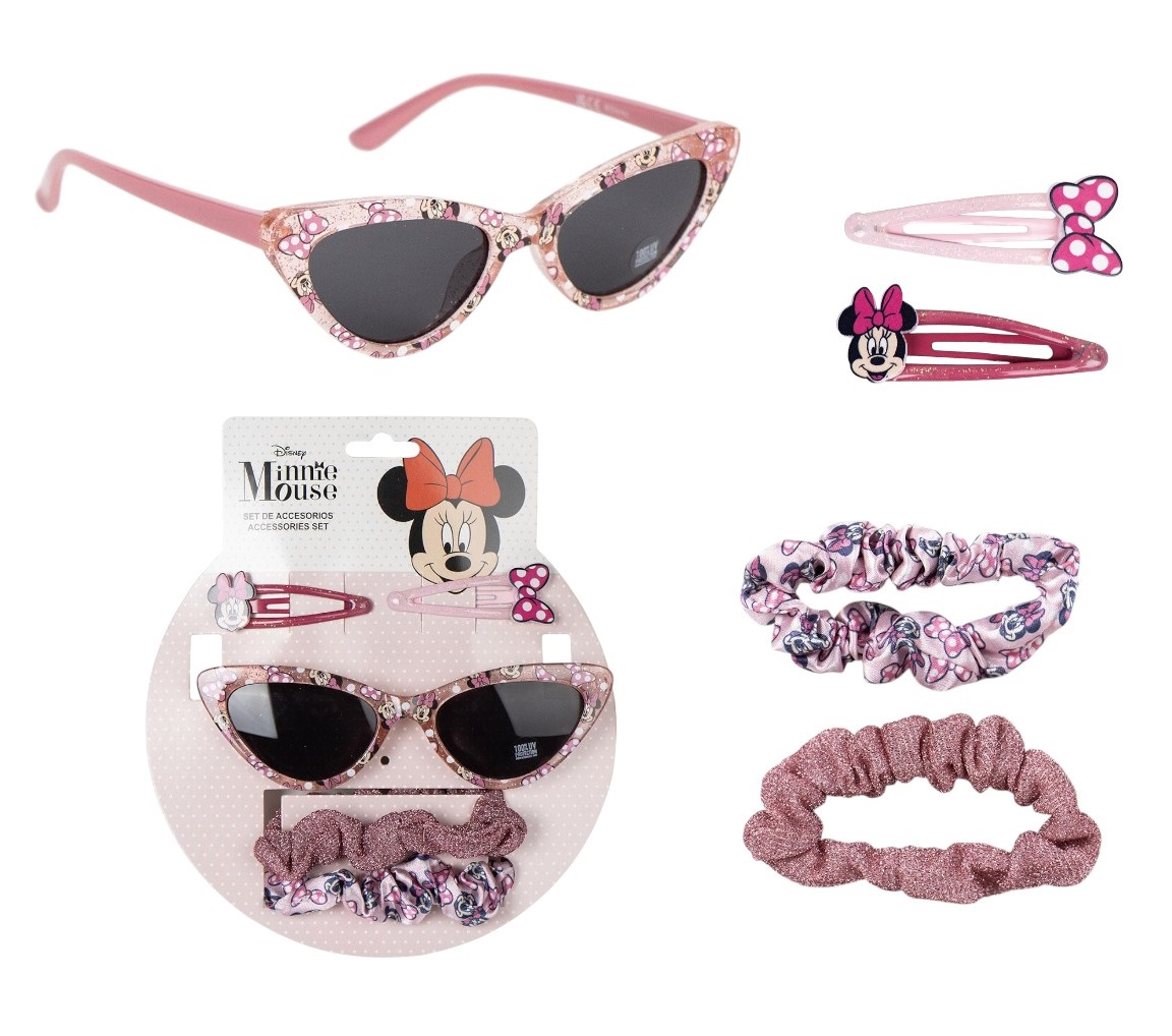 Set Minnie DISNEY Occhiali da Sole e Accessori per Capelli Scrunchies Clic Clac - 2826