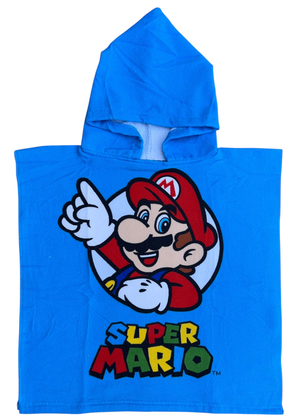 Poncho Mare Super Mario e Luigi 100 X 50 CM Accappatoio per Bambini 100% Pl - Mar36-5180