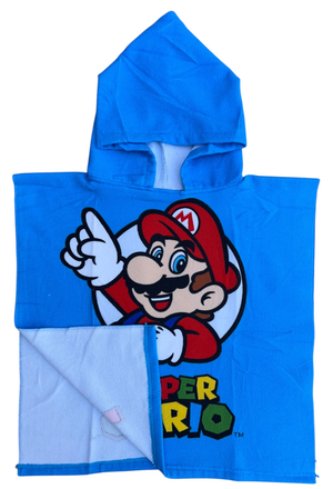 Poncho Mare Super Mario e Luigi 100 X 50 CM Accappatoio per Bambini 100% Pl - Mar36-5180