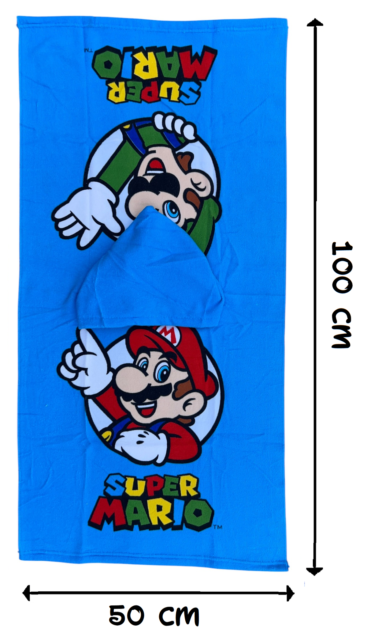 Poncho Mare Super Mario e Luigi 100 X 50 CM Accappatoio per Bambini 100% Pl - Mar36-5180