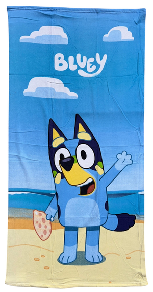 Telo Mare Bluey Asciugamano da Spiaggia per Bambini in Microfibra di Poliestere CM 140x70 - Blu36-5171