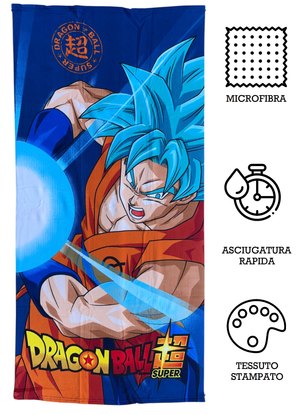 Telo Mare Dragon Ball Super Asciugamano da Spiaggia per Bambini in Microfibra di Poliestere CM 140x70 - Db24-002