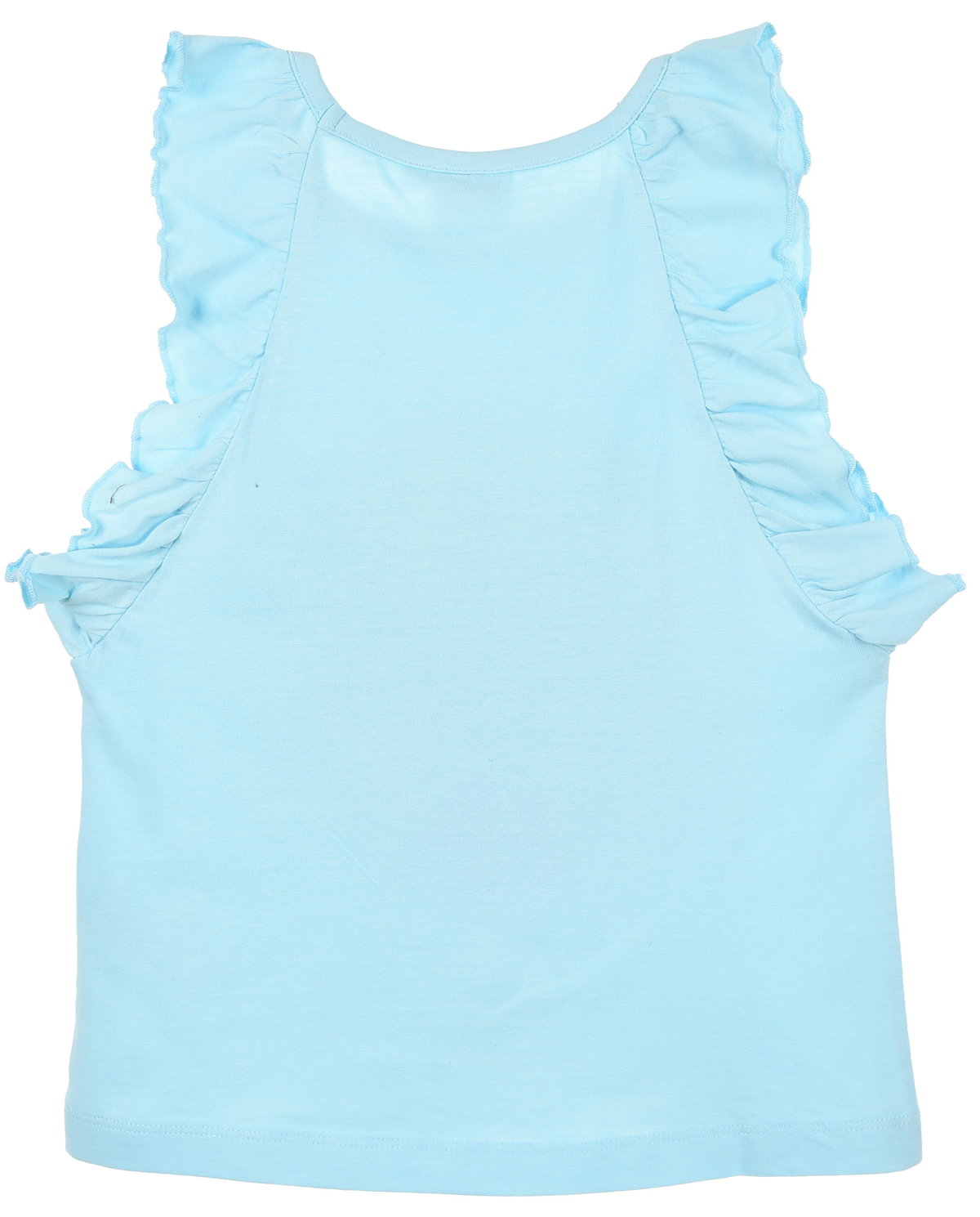 Canotta Angel Stitch DISNEY in Cotone Smanicata con Rouche Bambina - Ye10086.celeste