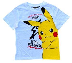 T-Shirt Pikachu Pokémon in Cotone Jersey Maglietta Maniche Corte - Ye10268