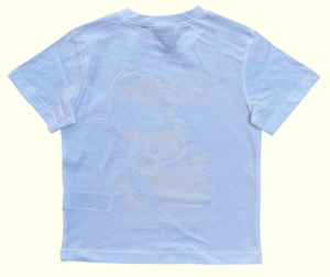 T-Shirt Pikachu Pokémon in Cotone Jersey Maglietta Maniche Corte - Ye10445.bianco