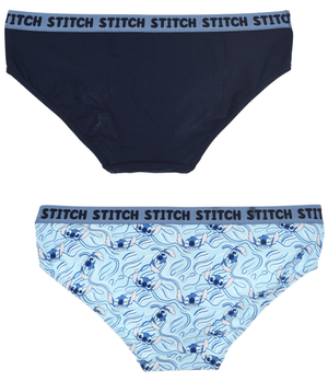 Culottes Stitch DISNEY Set 2 Pezzi Mutandine Slip in Cotone da Donna - Ye38001