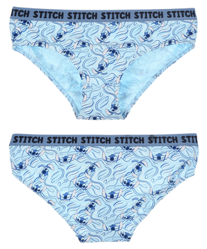 Culottes Stitch DISNEY Set 2 Pezzi Mutandine Slip in Cotone da Donna - Ye38001