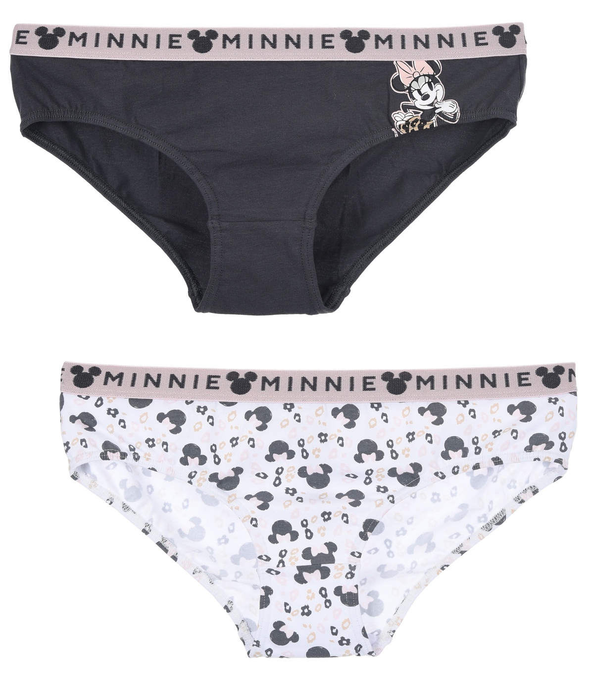 Culottes Minnie Mouse DISNEY Set 2 Pezzi Mutandine Slip in Cotone da Donna - Ye38000
