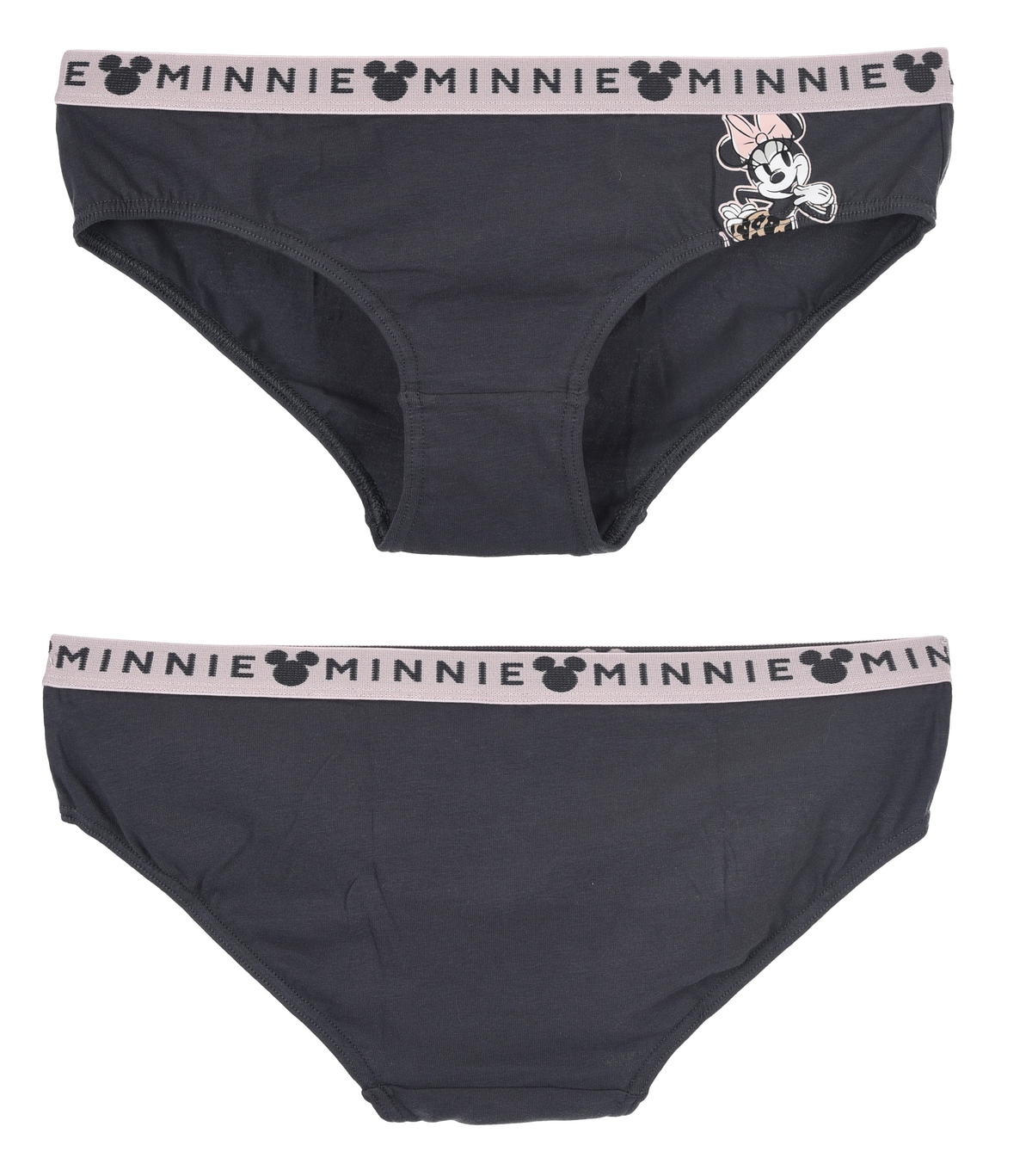Culottes Minnie Mouse DISNEY Set 2 Pezzi Mutandine Slip in Cotone da Donna - Ye38000