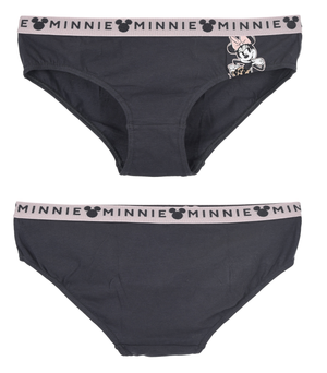 Culottes Minnie Mouse DISNEY Set 2 Pezzi Mutandine Slip in Cotone da Donna - Ye38000