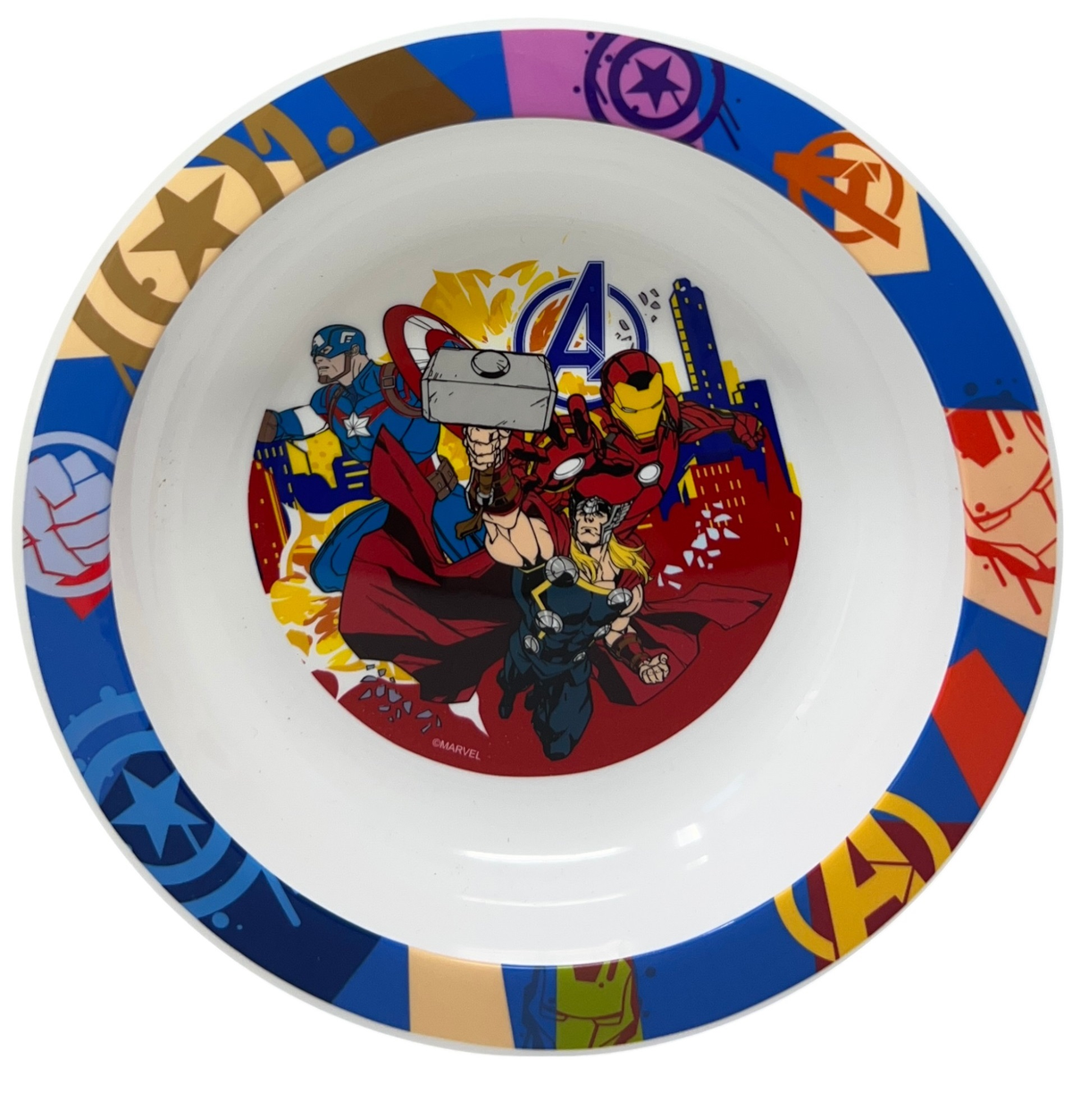 Piatto Fondo Avengers MARVEL Stoviglia 20 CM in Plastica Riutilizzabile Adatto Al Microonde - St80148