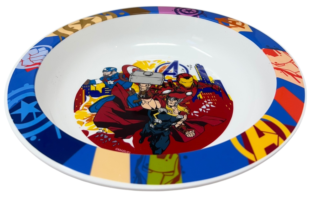 Piatto Fondo Avengers MARVEL Stoviglia 20 CM in Plastica Riutilizzabile Adatto Al Microonde - St80148