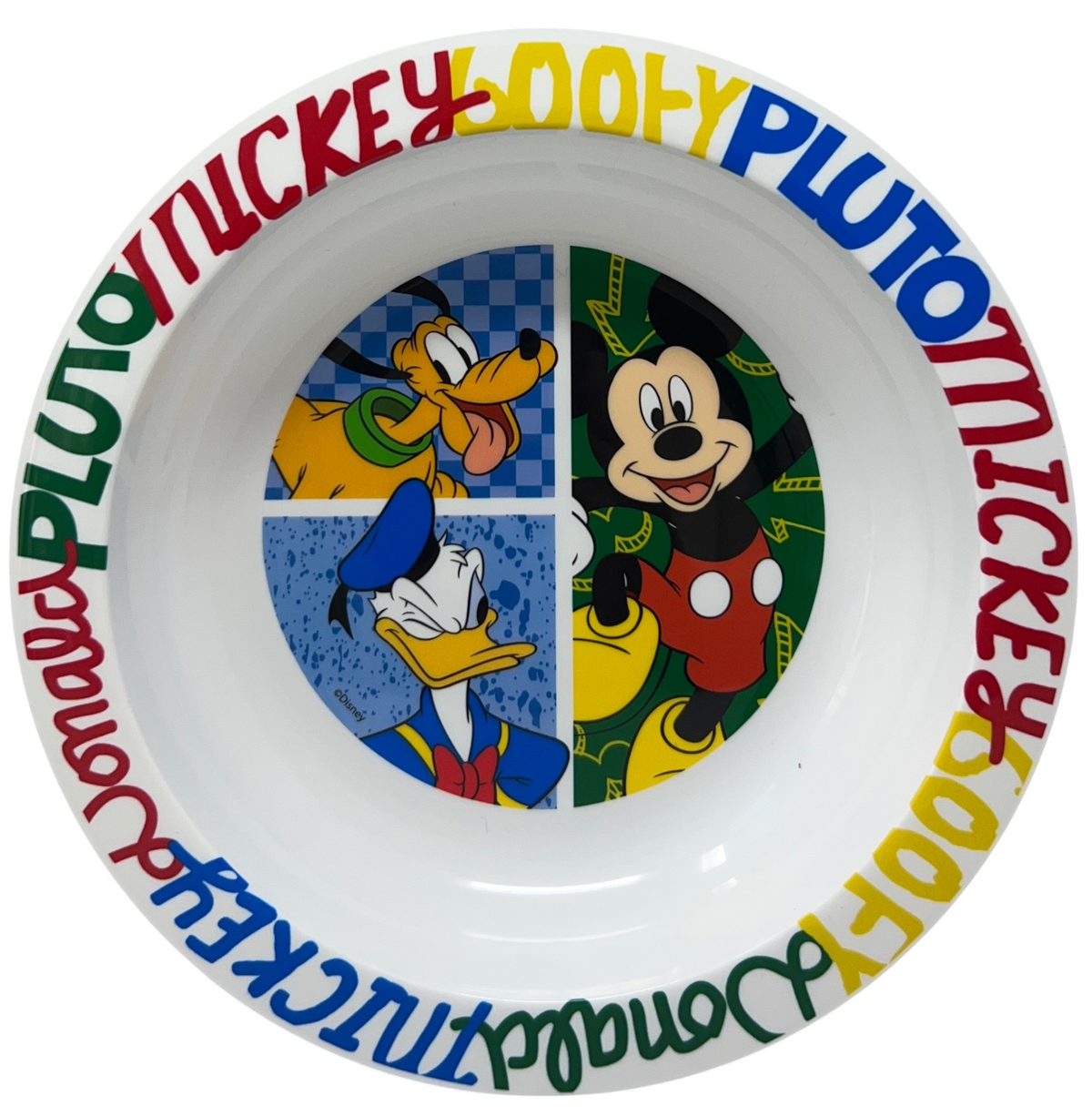 Piatto Fondo Topolino & Friends DISNEY Stoviglia 20 CM in Plastica Riutilizzabile Adatto Al Microonde - St81148