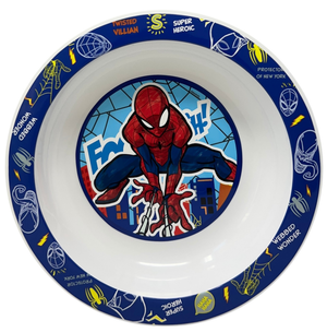 Piatto Fondo Spiderman MARVEL Stoviglia 20 CM in Plastica Riutilizzabile Adatto Al Microonde - St83548