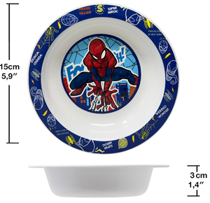Piatto Fondo Spiderman MARVEL Stoviglia 20 CM in Plastica Riutilizzabile Adatto Al Microonde - St83548
