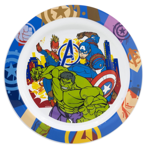 Piatto Piano Avengers MARVEL Stoviglia 22 CM in Plastica Riutilizzabile Adatto Al Microonde e in Lavastoviglie - St80147