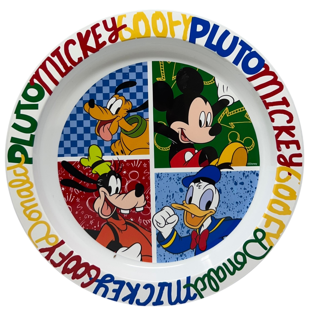 Piatto Piano Topolino & Friends DISNEY Stoviglia 22 CM in Plastica Riutilizzabile Adatto Al Microonde e in Lavastoviglie - St81147