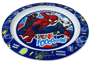 Piatto Piano Spiderman MARVEL Stoviglia 22 CM in Plastica Riutilizzabile Adatto Al Microonde e in Lavastoviglie - St83547