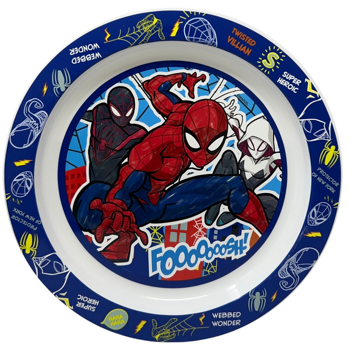 Piatto Piano Spiderman MARVEL Stoviglia 22 CM in Plastica Riutilizzabile Adatto Al Microonde e in Lavastoviglie - St83547