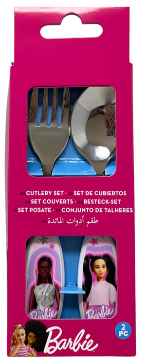 Posate Barbie Mattel Forchetta e Cucchiaio in Acciaio Inossidabile Atossico - St15918