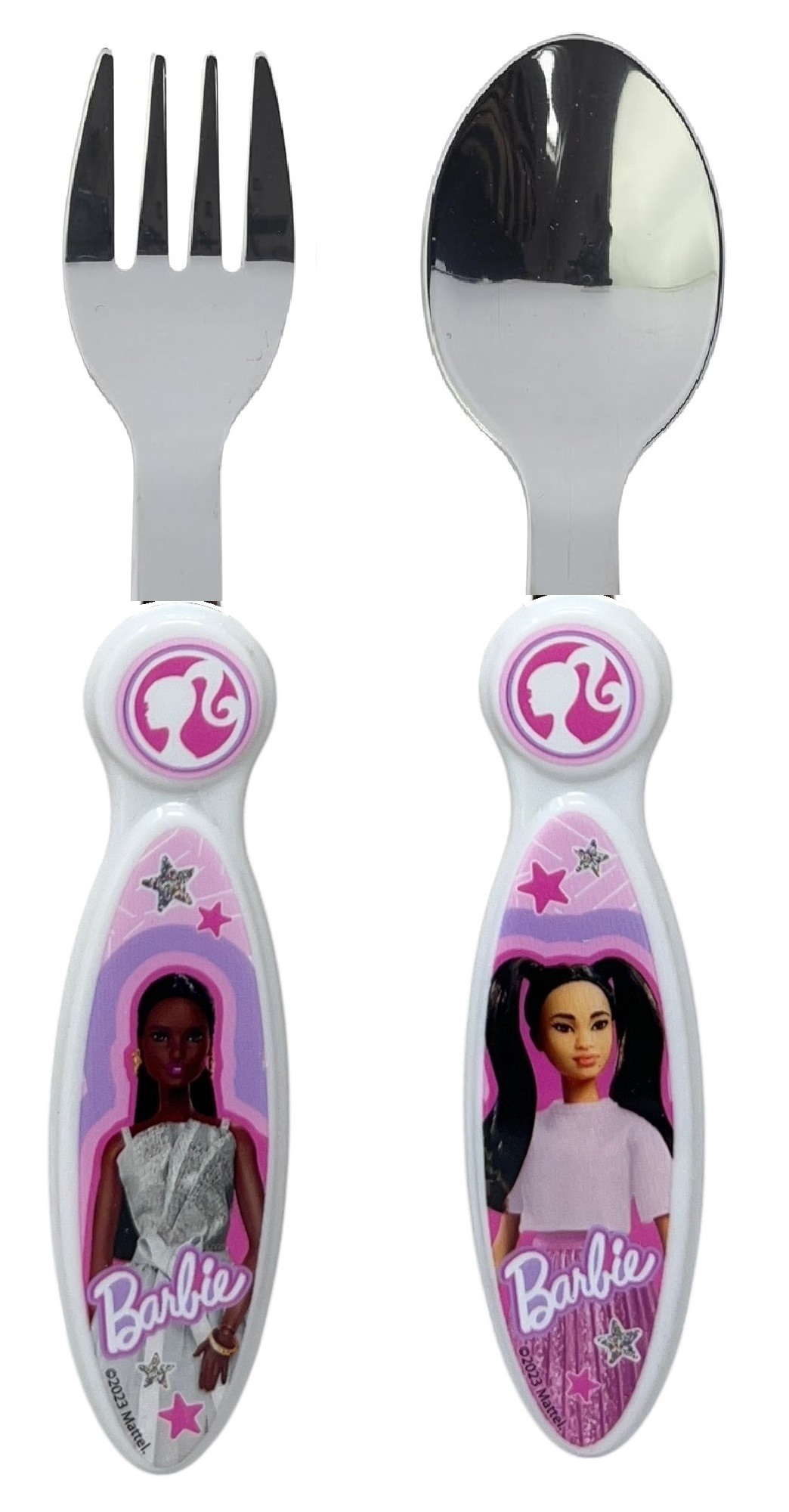 Posate Barbie Mattel Forchetta e Cucchiaio in Acciaio Inossidabile Atossico - St15918
