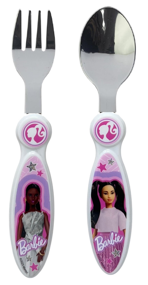 Posate Barbie Mattel Forchetta e Cucchiaio in Acciaio Inossidabile Atossico - St15918