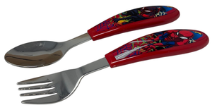 Posate Spiderman MARVEL Forchetta e Cucchiaio in Acciaio Inox Manico Ergonomico- St83518