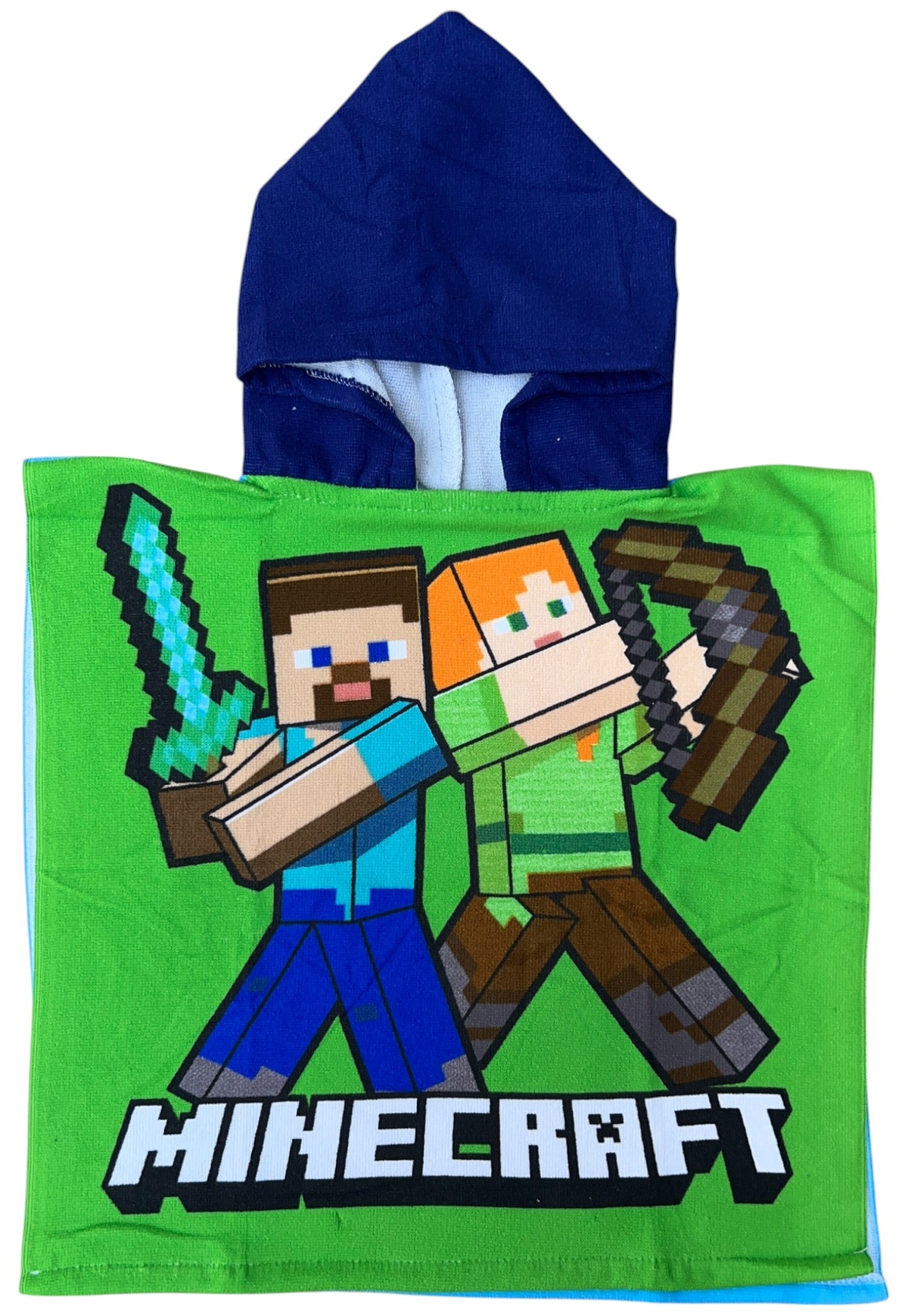 Poncho Mare Minecraft 100 X 50 CM Accappatoio da Spiaggia per Bambini 100% Pl - Mnc36-5164