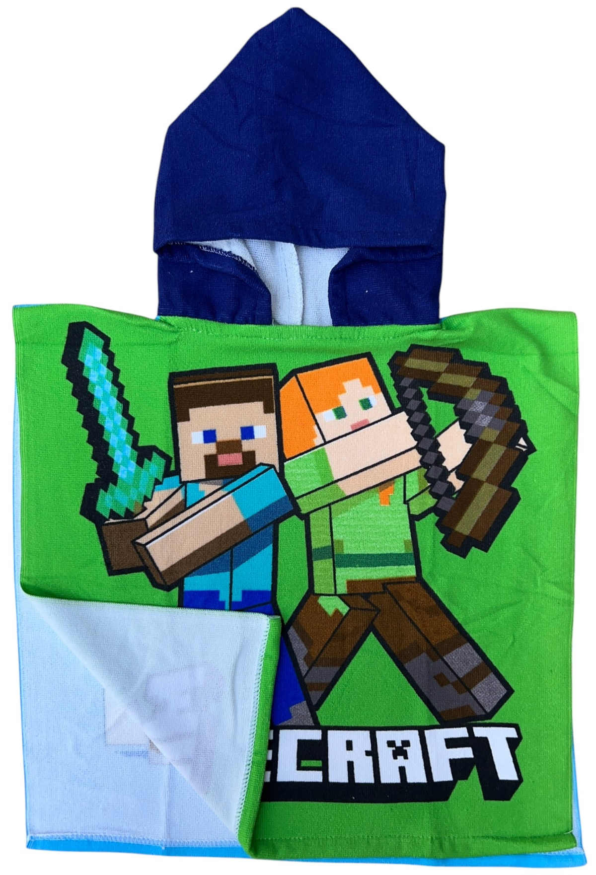 Poncho Mare Minecraft 100 X 50 CM Accappatoio da Spiaggia per Bambini 100% Pl - Mnc36-5164