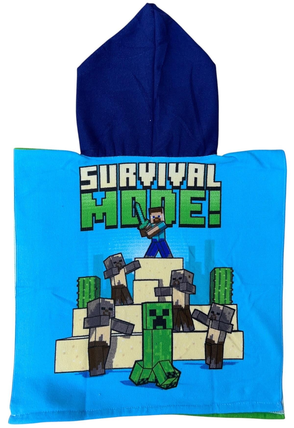Poncho Mare Minecraft 100 X 50 CM Accappatoio da Spiaggia per Bambini 100% Pl - Mnc36-5164