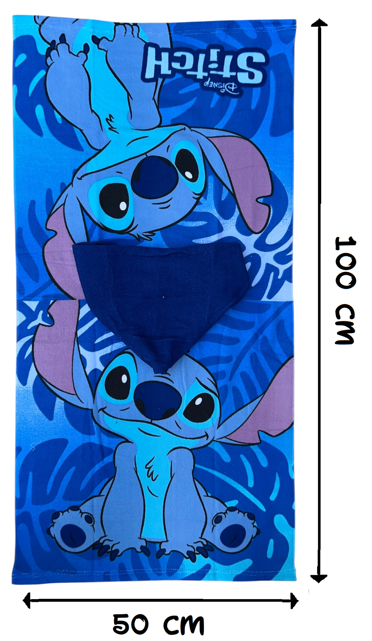 Poncho Mare Stitch DISNEY 100 X 50 CM Accappatoio per Bambini 100% Pl - Lil36-5077