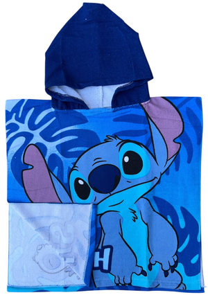 Poncho Mare Stitch DISNEY 100 X 50 CM Accappatoio per Bambini 100% Pl - Lil36-5077