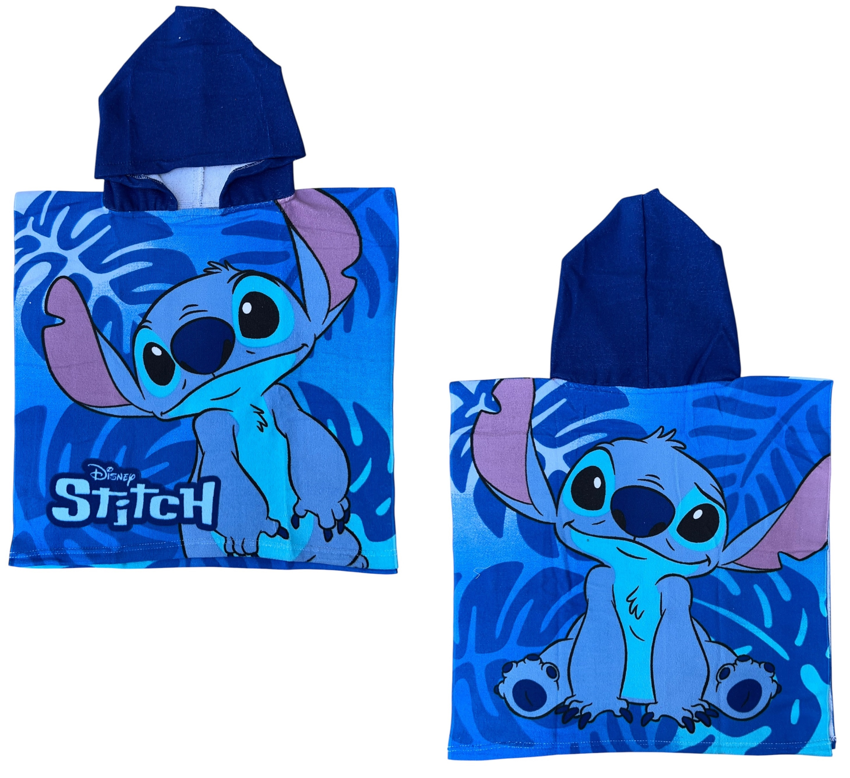 Poncho Mare Stitch DISNEY 100 X 50 CM Accappatoio per Bambini 100% Pl - Lil36-5077