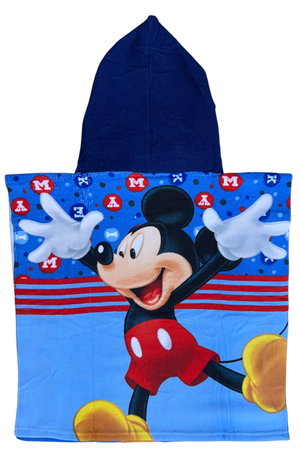 Poncho Mare Topolino DISNEY 100 X 50 CM Accappatoio per Bambini 100% Pl - Mic36-5185