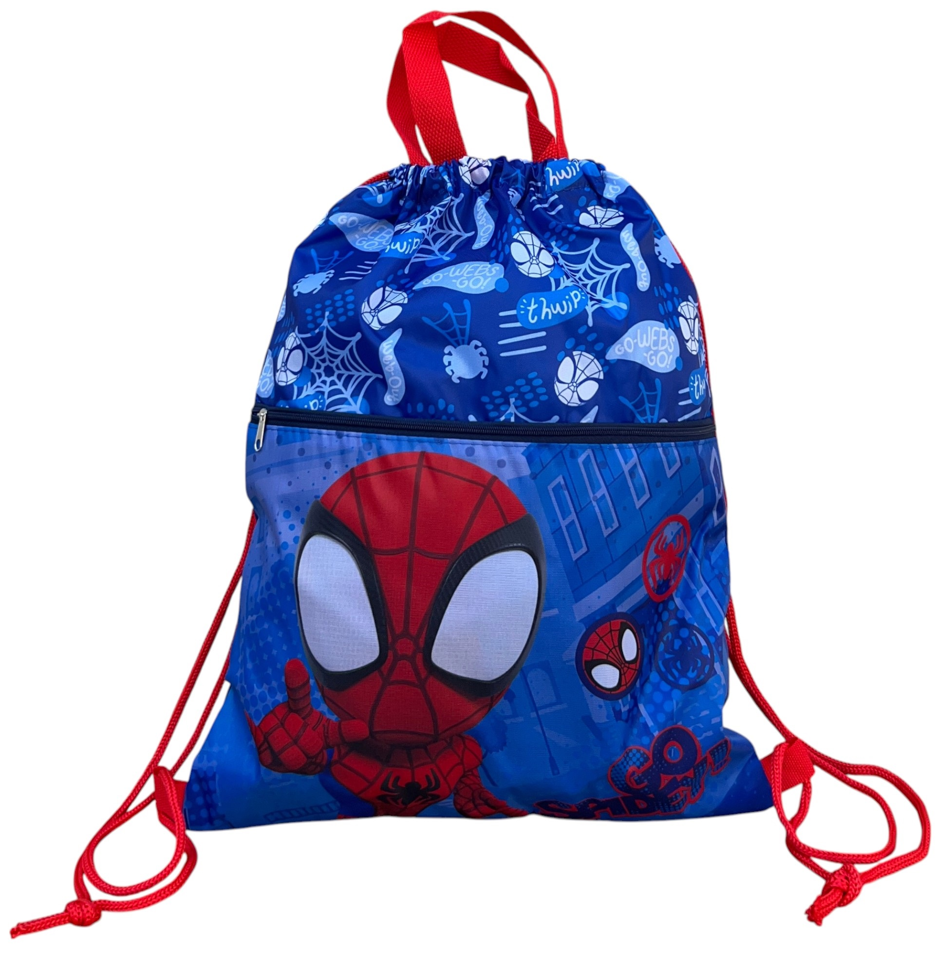 Sacca Deluxe Spidey MARVEL con Chiusura a Coulisse Tasca Frontale Borsa Tempo Libero Palestra Cm. 45x34,5 - Spi36-0910