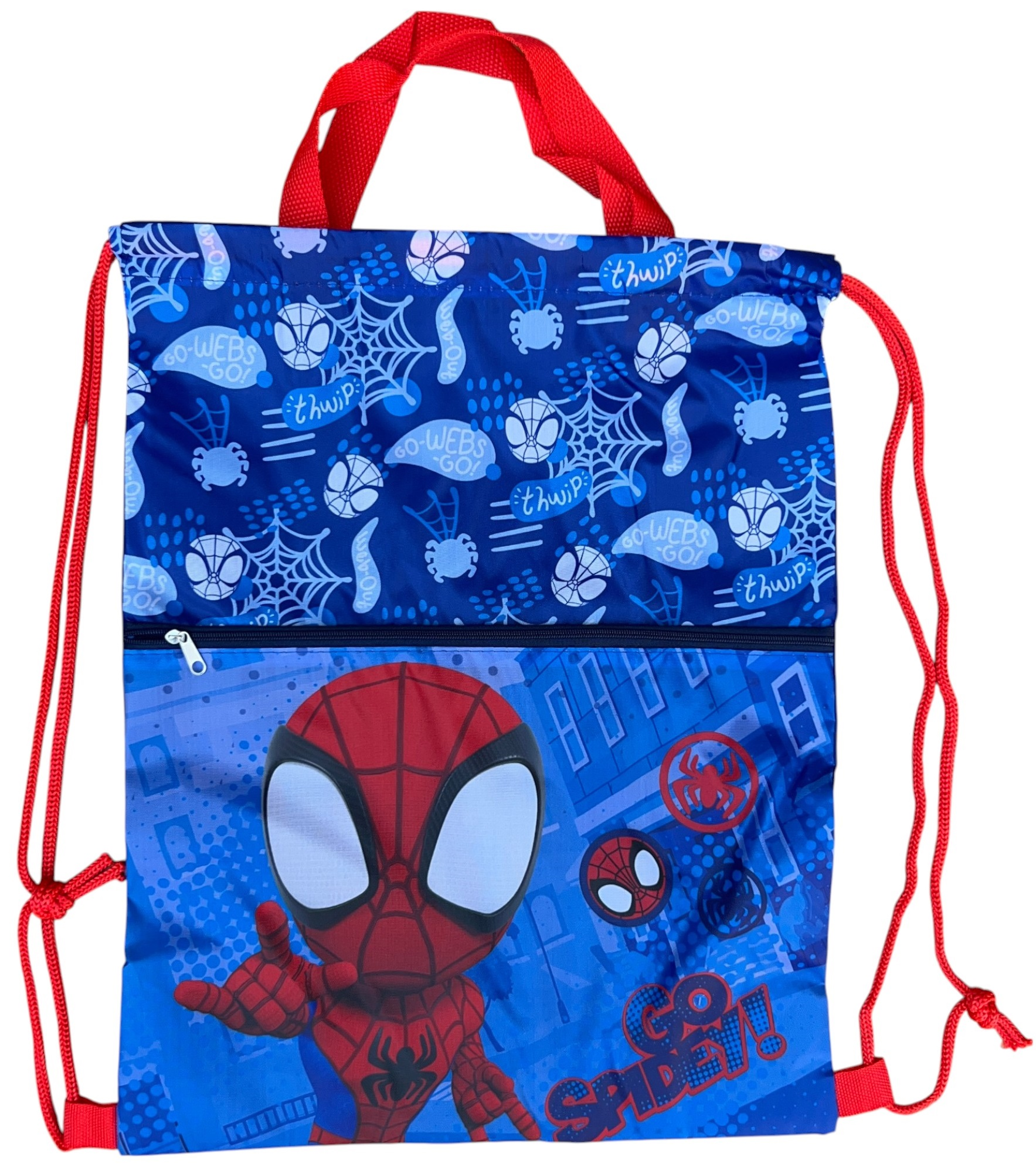 Sacca Deluxe Spidey MARVEL con Chiusura a Coulisse Tasca Frontale Borsa Tempo Libero Palestra Cm. 45x34,5 - Spi36-0910