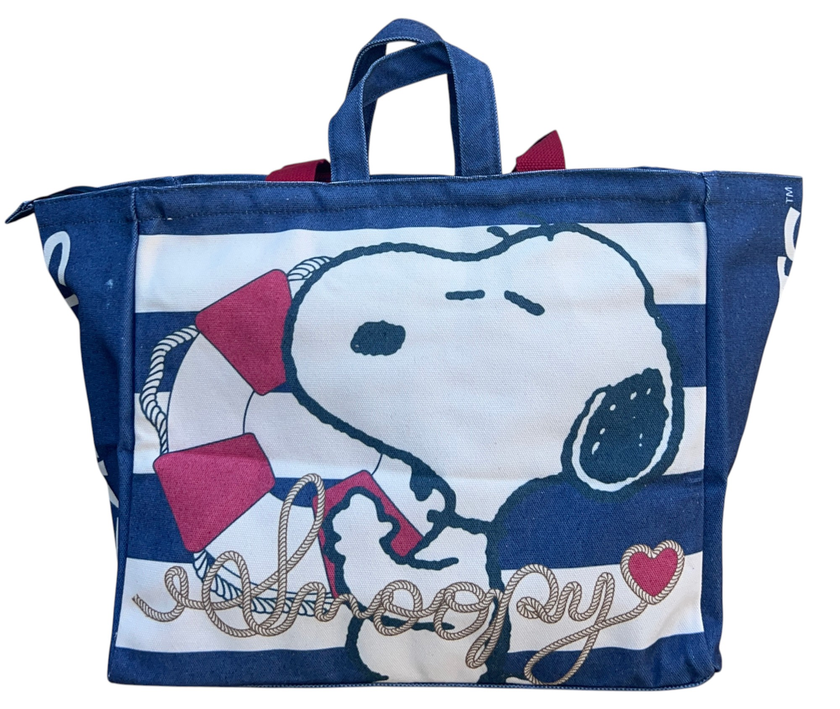 Borsa con Manici Snoopy Peanuts Shopper con Tracolla Borsa Mare Tempo Libero - P11428mc