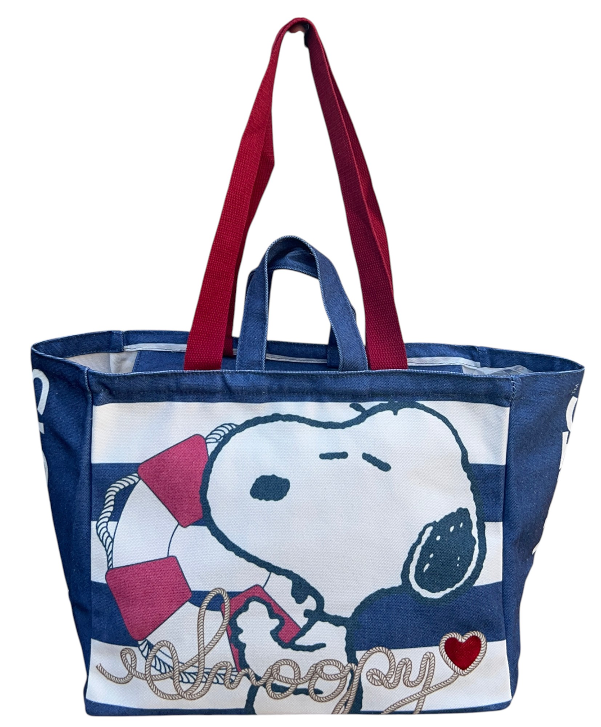 Borsa con Manici Snoopy Peanuts Shopper con Tracolla Borsa Mare Tempo Libero - P11428mc