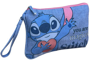 Beauty Case Stitch DISNEY Pochette Mare con Laccetto Organizer Borsa - D11435mc