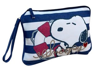 Beauty Case Snoopy Peanuts Pochette Mare con Laccetto Organizer Borsa - P11436mc