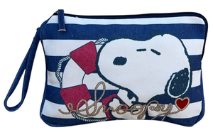 Beauty Case Snoopy Peanuts Pochette Mare con Laccetto Organizer Borsa - P11436mc