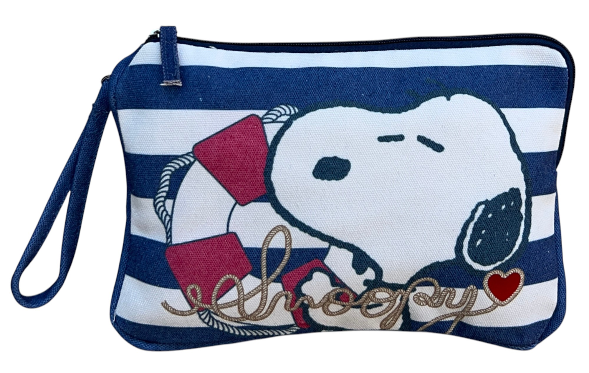 Beauty Case Snoopy Peanuts Pochette Mare con Laccetto Organizer Borsa - P11436mc