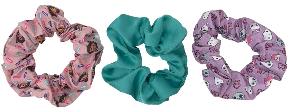 Scrunchies Gabby's Dollhouse Set 3 Pezzi Elastici Morbidi per Capelli- 3454