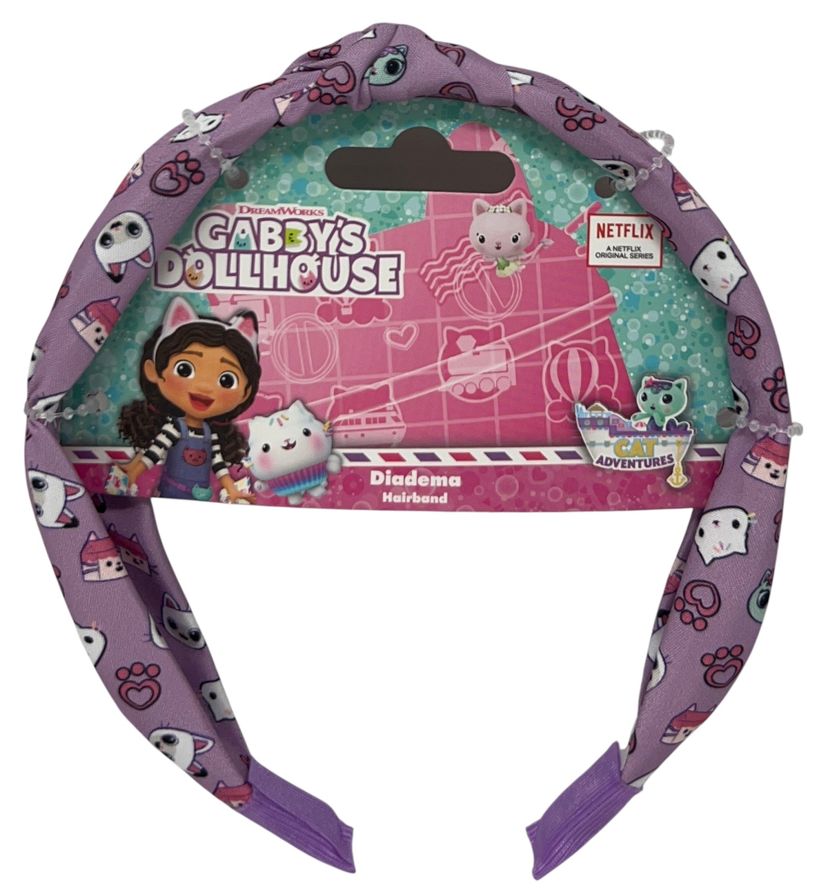 Cerchietto Gabby's Dollhouse con Nodo Accessorio Sanrio per Capelli Acconciatura - 3456