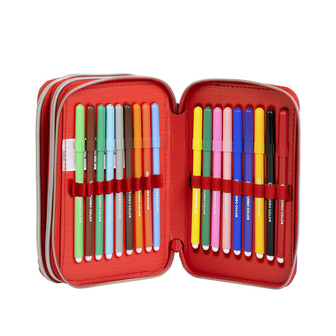 Astuccio Scuola Spiderman MARVEL Multiscomparto 3 Zip Portacolori Giotto - 1649