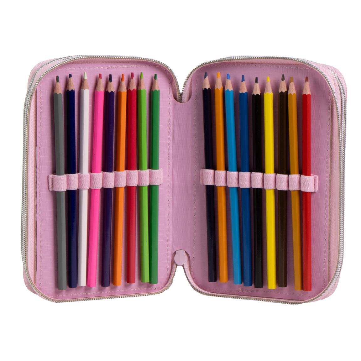 Astuccio Scuola Hello Kitty Sanrio Multiscomparto 3 Zip Portacolori Giotto - 1654