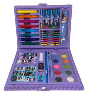 Valigetta 65 Pezzi Frozen DISNEY Scatola Colori Cancelleria Stickers per Bambini - 1221