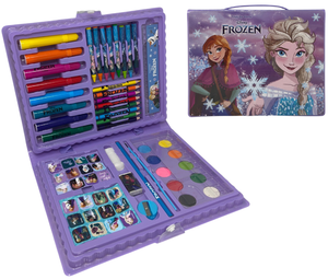 Valigetta 65 Pezzi Frozen DISNEY Scatola Colori Cancelleria Stickers per Bambini - 1221